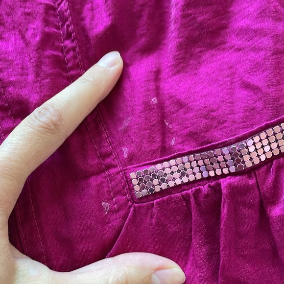 Chico’s Metallic Pink Blazer Cardigan Jacket Sz 1 W/Tank Barbiecore Career Top - Picture 6 of 16